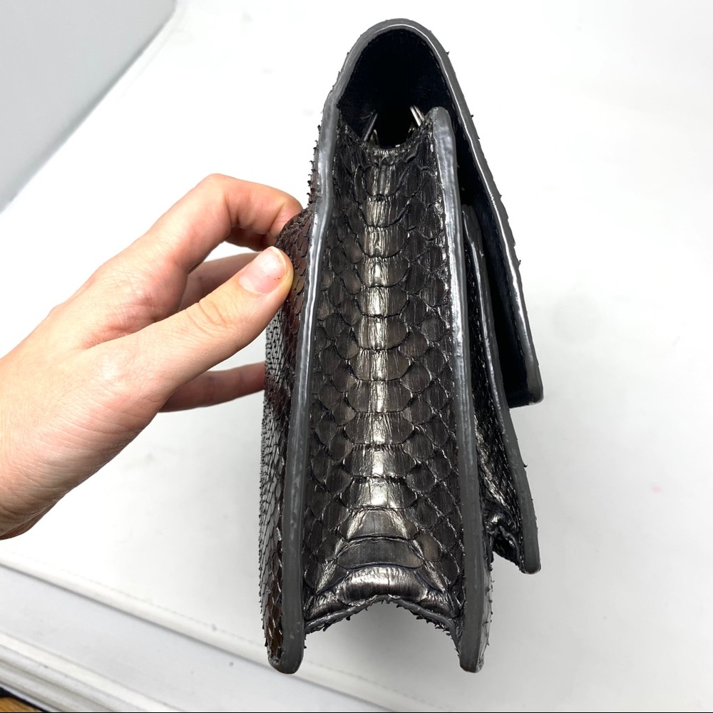 Michael Kors Collection Silver Python Handbag - image 6